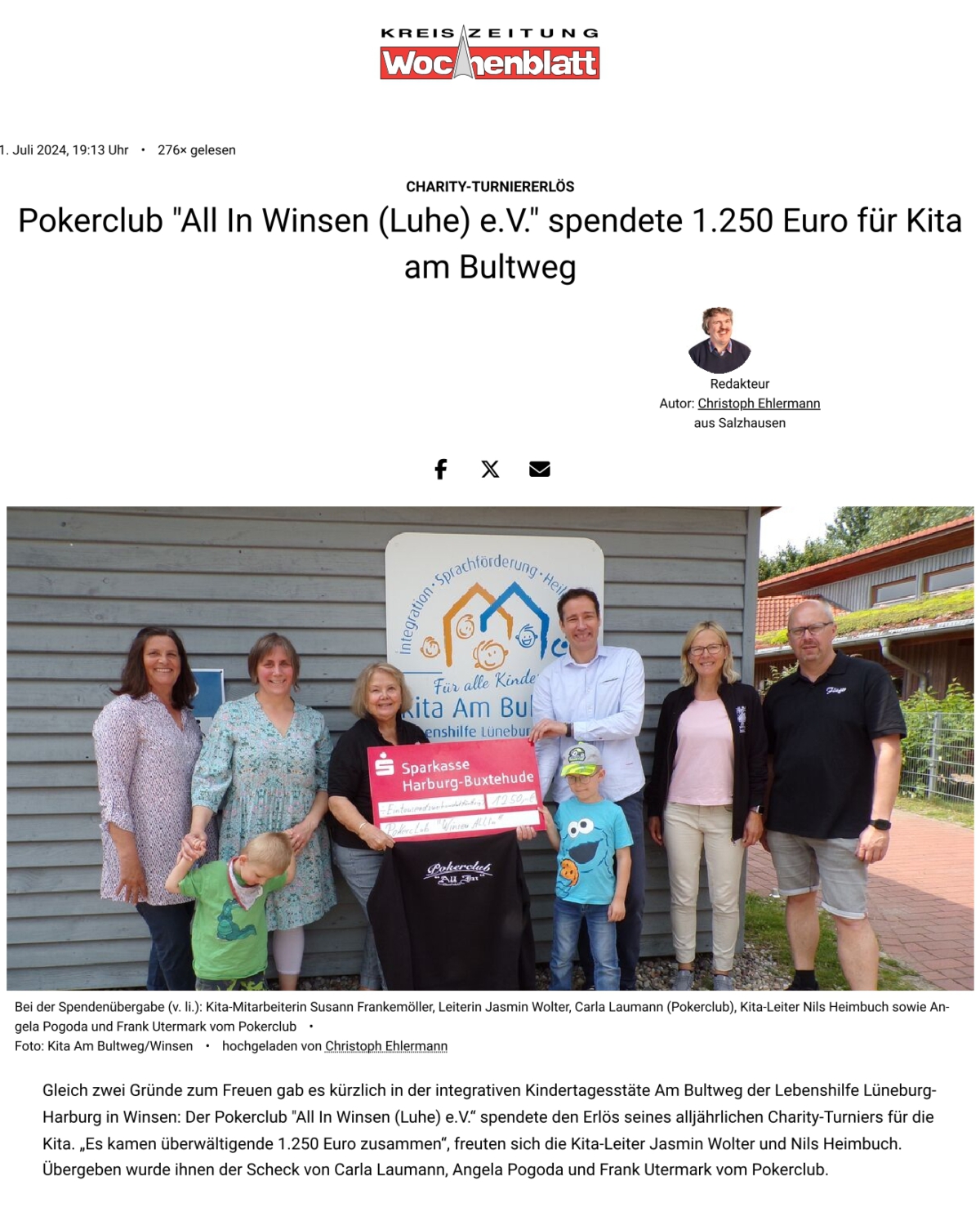 2024 – Charity-Turniererlös_ Pokerclub _All In Winsen (Luhe) e.V._ spendete 1.250 Euro für Kita am Bultweg – Winsen – 001